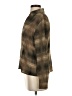 Caviar 100% Polyester Plaid Brown Long Sleeve Blouse Size S - photo 5