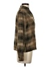 Caviar 100% Polyester Plaid Brown Long Sleeve Blouse Size S - photo 4