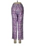 Lavantino Floral Purple Casual Pants Size 6 - photo 2