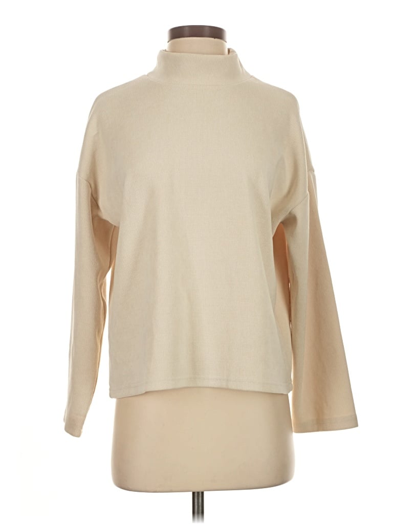 Pre-owned Mng Turtleneck Sweater In Tan
