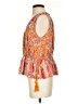 Anne Carson 100% Rayon Orange Sleeveless Blouse Size S - photo 5