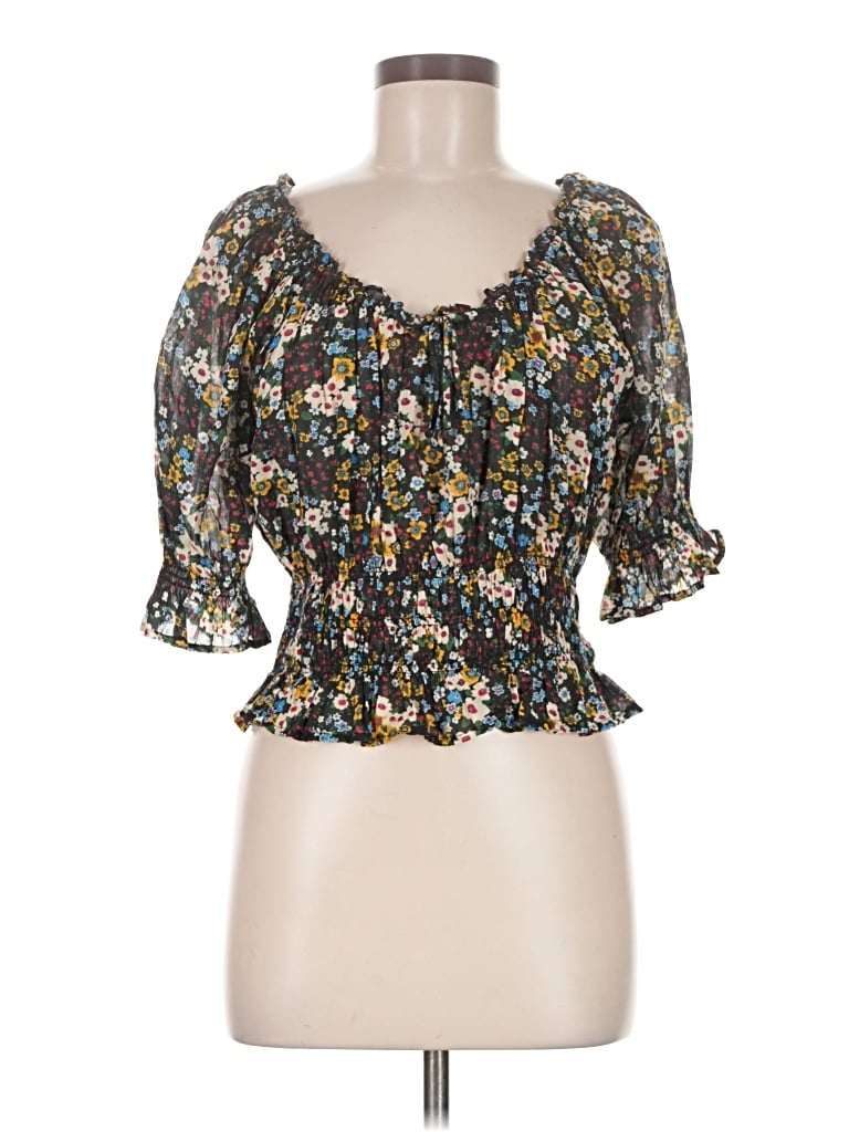 Pre-owned Mother 3/4 Sleeve Blouse In Black