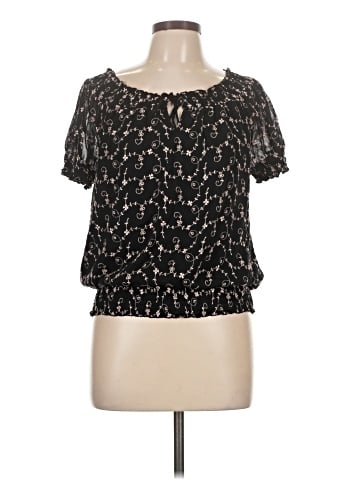 INC International Concepts Short Sleeve Blouse (view 1)