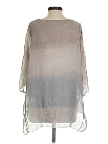 Prontomoda Giusy 3/4 Sleeve Silk Top (view 2)