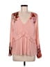 DR2 100% Polyester Pink Long Sleeve Blouse Size L - photo 1