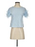 Lea & Viola 100% Cotton Blue Short Sleeve Top Size XS - photo 1
