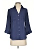 By & By Blue 3/4 Sleeve Button-Down Shirt Size XS - photo 1