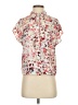 DKNY Floral Ivory Short Sleeve Blouse Size XS - photo 1