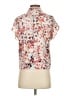 DKNY Floral Ivory Short Sleeve Blouse Size XS - photo 2