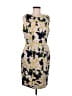 J.Crew 100% Polyester Print Gray Cocktail Dress Size 10 - photo 1