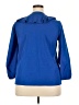 Unbranded 100% Polyester Solid Blue 3/4 Sleeve Blouse Size XXL - photo 2