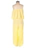 Audrey 3+1 100% Polyester Solid Yellow Jumpsuit Size S - photo 2