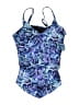 Trimshaper Paisley Blue One Piece Swimsuit Size 14 - photo 1