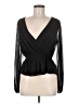 Express Outlet 100% Polyester Black Long Sleeve Blouse Size M - photo 1