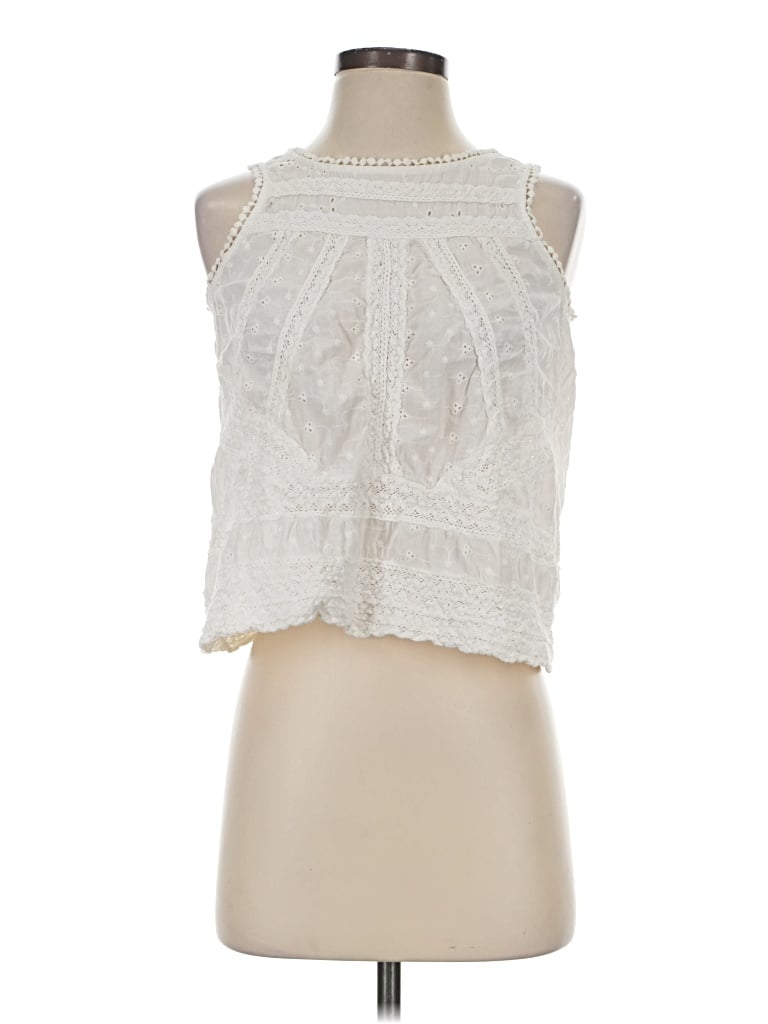 Altar'd State Sleeveless Blouse: Ivory Tops - Size Small