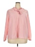 Lands' End 100% Polyester Pink Long Sleeve Blouse Size 20 - photo 1