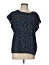 Nautica 100% Polyester Polka Dots Blue Short Sleeve Blouse Size L - photo 1