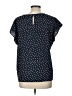 Nautica 100% Polyester Polka Dots Blue Short Sleeve Blouse Size L - photo 2
