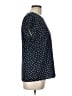 Nautica 100% Polyester Polka Dots Blue Short Sleeve Blouse Size L - photo 4