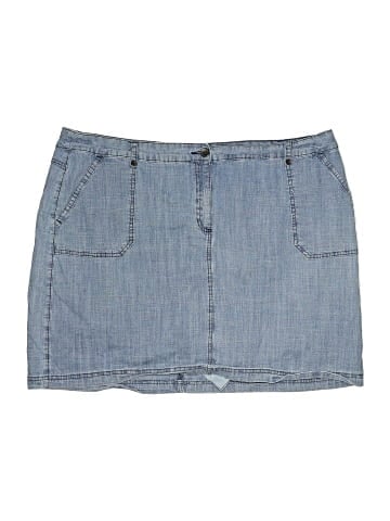 Karen Scott Denim Skirt (view 1)