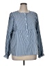 Unbranded Stripes Blue Long Sleeve Blouse Size XL - photo 1