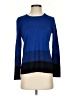Investments Color Block Blue Pullover Sweater Size S - photo 1