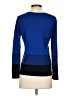 Investments Color Block Blue Pullover Sweater Size S - photo 2
