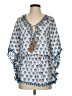 Skemo 100% Rayon Blue 3/4 Sleeve Blouse Size S - photo 1