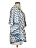 Skemo 100% Rayon Blue 3/4 Sleeve Blouse Size S - photo 4