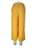 Unbranded 100% Polyester Solid Yellow Casual Pants Size L - photo 2
