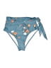 Unbranded Floral Teal Swimsuit Bottoms Size M - photo 1