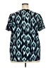 Lane Bryant 100% Polyester Teal Short Sleeve Blouse Size 18 - photo 2