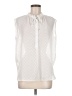 Ann Taylor LOFT 100% Polyester White Sleeveless Blouse Size M - photo 1