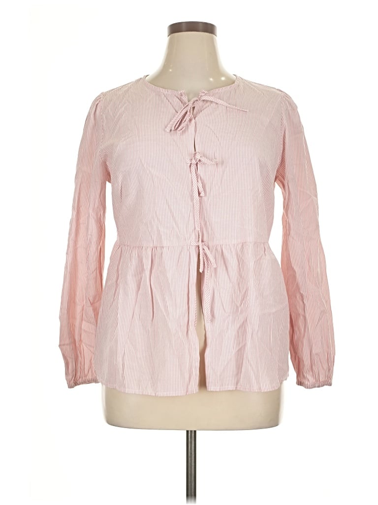 Pre-owned Merokeety Long Sleeve Blouse In Pink