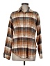 Assorted Brands Plaid Brown Long Sleeve Button-Down Shirt Size M - photo 1