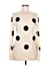 Equipment 100% Wool Polka Dots Ivory Wool Pullover Sweater Size M - photo 1