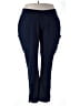 Mandala Solid Blue Casual Pants Size 2X - photo 1
