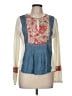 Tiny 100% Cotton Blue Long Sleeve Blouse Size M - photo 1