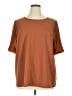 MELLODAY Brown Short Sleeve Top Size 1X - photo 1