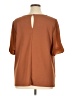 MELLODAY Brown Short Sleeve Top Size 1X - photo 2