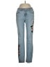 Ann Taylor LOFT Floral Blue Jeans Size 24 waist - photo 1