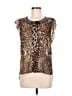Assorted Brands 100% Polyester Animal Print Brown Sleeveless Blouse Size M - photo 1