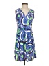 Jude Connally Print Blue Cocktail Dress Size S - photo 1