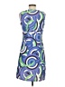 Jude Connally Print Blue Cocktail Dress Size S - photo 2