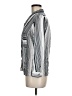 Tennis Stripes Silver Long Sleeve Blouse Size M - photo 5