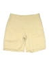 Ashworth 100% Polyester Solid Yellow Khaki Shorts Size 12 - photo 1