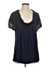 Ric Rac Solid Blue Short Sleeve Blouse Size S (estimated) - photo 1