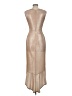 Alexa B 100% Polyester Metallic Tan Cocktail Dress Size 6 - photo 2