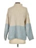 Only Color Block Blue Turtleneck Sweater Size S - photo 2