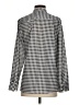 J.Crew Factory Store 100% Polyester Houndstooth Silver Long Sleeve Blouse Size S - photo 2